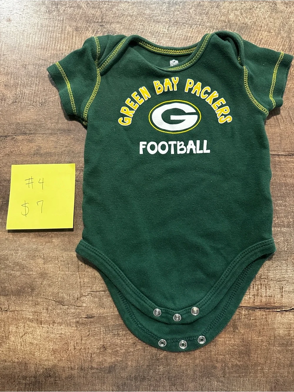 Green Bay Packers Baby Bundle NFL Team Apparel 6–9M/6–12M +FREE Bib & Burp Cloth